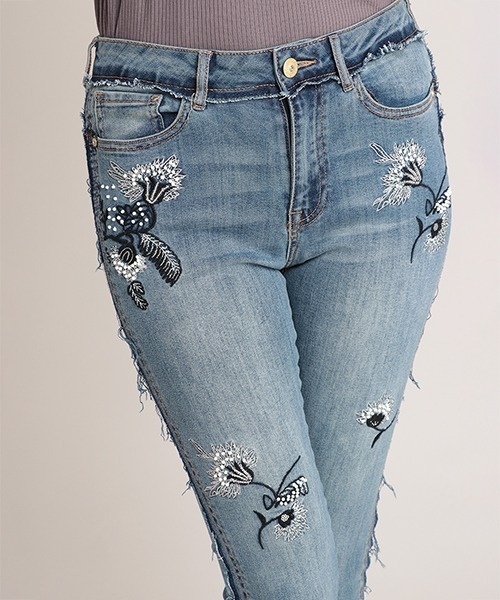 Desigual(デシグアル)の「アンクル MIAMI FLOWERS(その他パンツ・レディース・ブルー・28inch/32inch/30inch/24inch/26inch/34inch)」の6枚目の写真