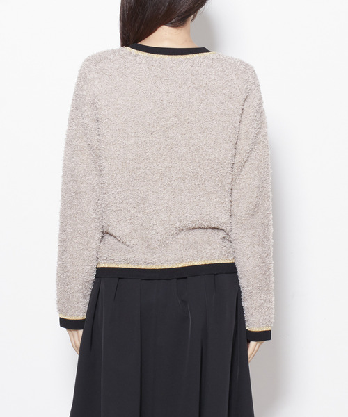 Tiara（ティアラ）の「配色ジャケット風カーディガン（カーディガン/ボレロ・レディース・ベージュ/オフホワイト・FREE）」の15枚目の写真