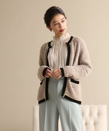 Tiara | 配色ジャケット風カーディガン(カーディガン/ボレロ)