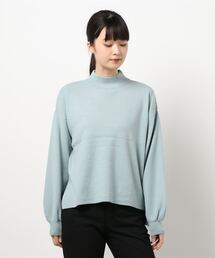 サイドスリットモックネックプルオーバー