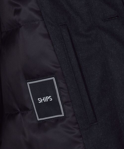SHIPS(シップス)の「SD: 【ビジネス対応】ボンディング ソリッド ウール ダウンコート(ダウンジャケット/コート・メンズ・ネイビー・SMALL/MEDIUM/LARGE/X-LARGE)」の5枚目の写真
