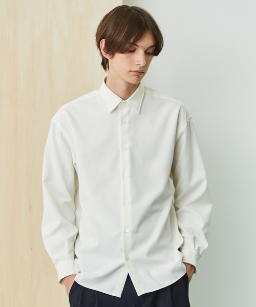 UNITED TOKYO（ユナイテッドトウキョウ）の「ボイルロングスリーブシャツ（シャツ/ブラウス・メンズ・ブラック/オフホワイト/ブルー/グレイッシュベージュ/カーキ/ダークグレー/ネイビー・1/2/3/4）」の21枚目の写真