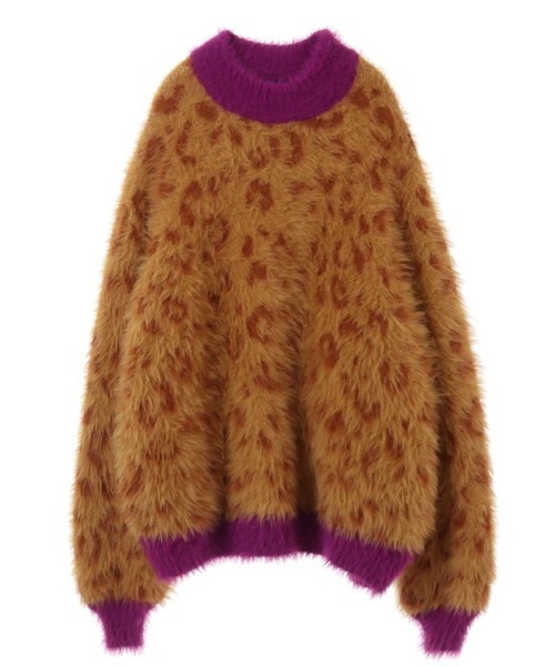 Candy Stripper(キャンディストリッパー)の「FLUFFY PATTERN ニット(ニット/セーター・レディース・レッド/レオパード/ピンク/ブラック・2)」の8枚目の写真