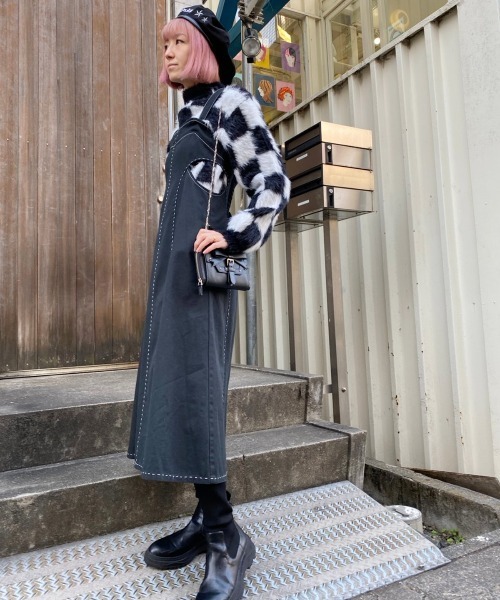 Candy Stripper(キャンディストリッパー)の「FLUFFY PATTERN ニット(ニット/セーター・レディース・レッド/レオパード/ピンク/ブラック・2)」の18枚目の写真