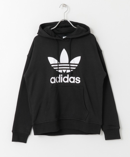 adidas trefoil hoodie grey and black