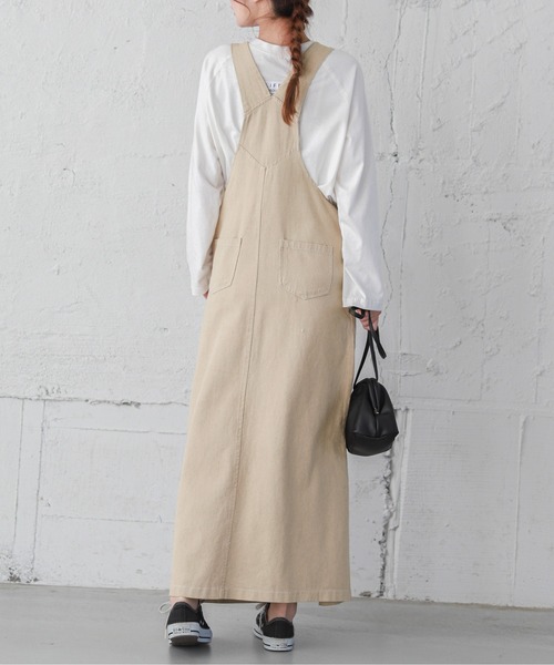 SUGAR BISKET（シュガービスケット）の「デニムスカートサロペット（サロペット/オーバーオール・レディース・ライトブルー/ダークブルー/オリーブ/ブラック/ベージュ・L/M）」の13枚目の写真