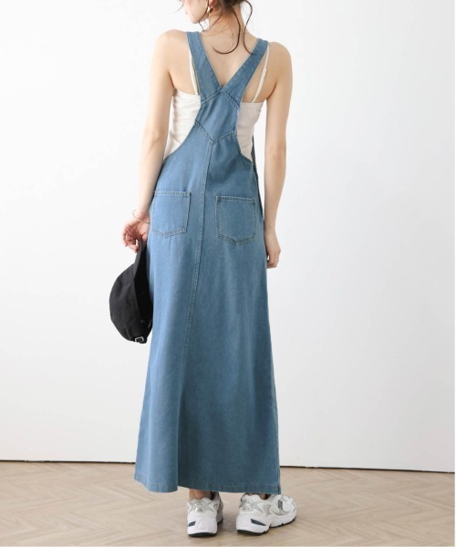 SUGAR BISKET（シュガービスケット）の「デニムスカートサロペット（サロペット/オーバーオール・レディース・ライトブルー/ダークブルー/オリーブ/ブラック/ベージュ・L/M）」の22枚目の写真