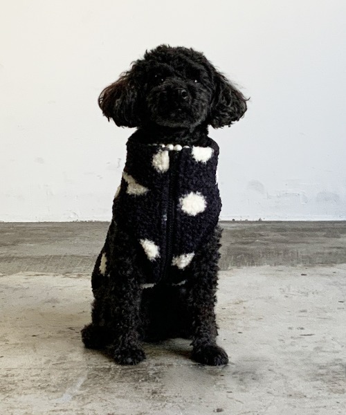 Best Friends（ベストフレンズ）の「Best Friends ベストフレンズ：水玉ボアベスト（ペットウェア・レディース・ブラック/ピンク/アイボリー/グレー/ベージュ/ホワイト/イエロー・S/L/XXL/M/XL）」の3枚目の写真