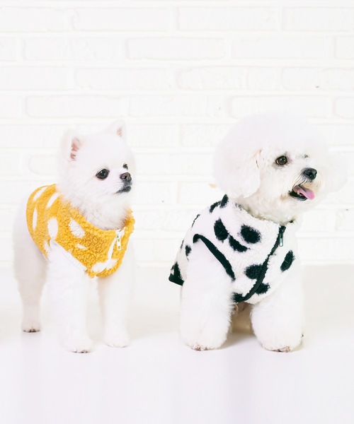 Best Friends（ベストフレンズ）の「Best Friends ベストフレンズ：水玉ボアベスト（ペットウェア・レディース・ブラック/ピンク/アイボリー/グレー/ベージュ/ホワイト/イエロー・S/L/XXL/M/XL）」の12枚目の写真