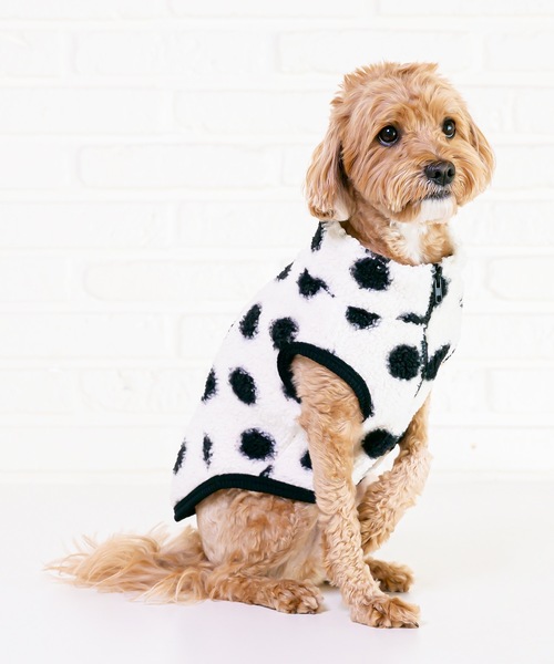 Best Friends（ベストフレンズ）の「Best Friends ベストフレンズ：水玉ボアベスト（ペットウェア・レディース・ブラック/ピンク/アイボリー/グレー/ベージュ/ホワイト/イエロー・S/L/XXL/M/XL）」の10枚目の写真