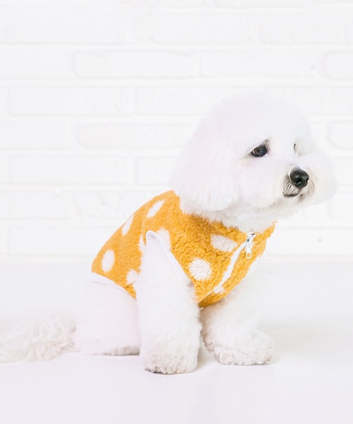 Best Friends（ベストフレンズ）の「Best Friends ベストフレンズ：水玉ボアベスト（ペットウェア・レディース・ブラック/ピンク/アイボリー/グレー/ベージュ/ホワイト/イエロー・S/L/XXL/M/XL）」の17枚目の写真