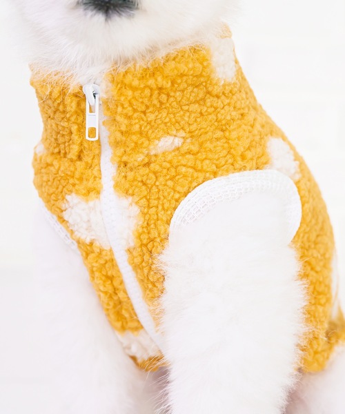 Best Friends（ベストフレンズ）の「Best Friends ベストフレンズ：水玉ボアベスト（ペットウェア・レディース・ブラック/ピンク/アイボリー/グレー/ベージュ/ホワイト/イエロー・S/L/XXL/M/XL）」の20枚目の写真