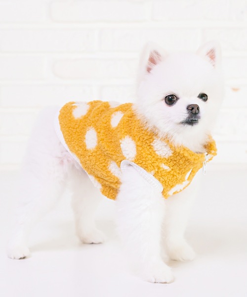 Best Friends（ベストフレンズ）の「Best Friends ベストフレンズ：水玉ボアベスト（ペットウェア・レディース・ブラック/ピンク/アイボリー/グレー/ベージュ/ホワイト/イエロー・S/L/XXL/M/XL）」の21枚目の写真