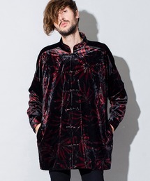 NO ID. | ms4522-ベロアプリントチャイナBIG-SH シャツ(シャツ/ブラウス)