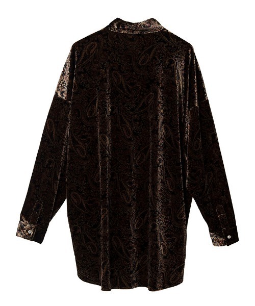 NO ID.(ノーアイディ)の「ms4522-ベロアプリントチャイナBIG-SH シャツ(シャツ/ブラウス・メンズ・その他/ブラウン系その他/レッド系その他・ONE SIZE)」の12枚目の写真