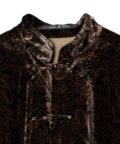 NO ID.(ノーアイディ)の「ms4522-ベロアプリントチャイナBIG-SH シャツ(シャツ/ブラウス・メンズ・その他/ブラウン系その他/レッド系その他・ONE SIZE)」の15枚目の写真