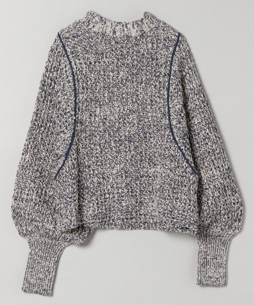 JEANASIS(ジーナシス)の「5GMIXヤーンバックタイプルオーバー/928616(ニット/セーター・レディース・ホワイト系その他/ブラック系その他/ブルー系その他・FREE)」の3枚目の写真