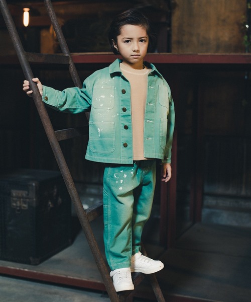 RADCHAP（ラッドチャップ）の「配色ステッチワッフル長袖Tシャツ（Tシャツ/カットソー・キッズ・チャコールグレー/アイボリー/キャメル・110cm/130cm/120cm/150cm/100cm/140cm/90cm）」の18枚目の写真