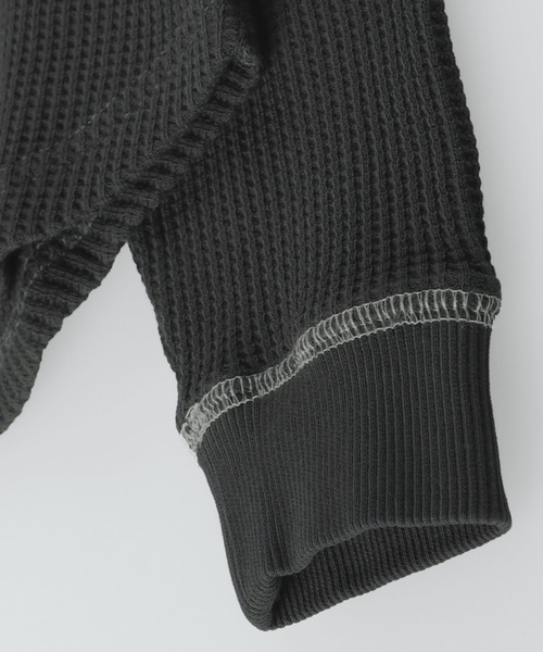 RADCHAP（ラッドチャップ）の「配色ステッチワッフル長袖Tシャツ（Tシャツ/カットソー・キッズ・チャコールグレー/アイボリー/キャメル・110cm/130cm/120cm/150cm/100cm/140cm/90cm）」の22枚目の写真