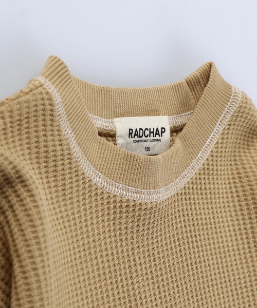 RADCHAP（ラッドチャップ）の「配色ステッチワッフル長袖Tシャツ（Tシャツ/カットソー・キッズ・チャコールグレー/アイボリー/キャメル・110cm/130cm/120cm/150cm/100cm/140cm/90cm）」の17枚目の写真