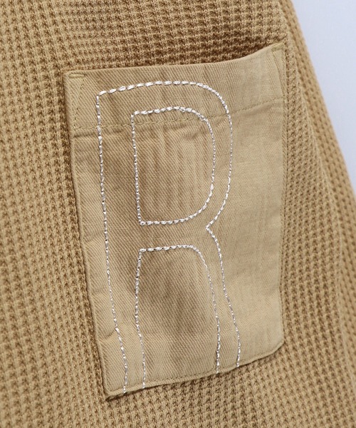 RADCHAP（ラッドチャップ）の「配色ステッチワッフル長袖Tシャツ（Tシャツ/カットソー・キッズ・チャコールグレー/アイボリー/キャメル・110cm/130cm/120cm/150cm/100cm/140cm/90cm）」の9枚目の写真