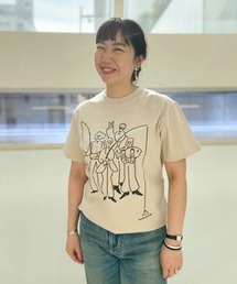 and wander | andwander × Yu nagaba/アンドワンダー×長場雄　BEAVER別注 fishing printed T by Yu(Tシャツ/カットソー)