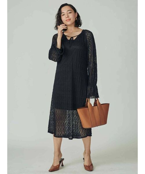 THE DAYZ TOKYO（ザデイズトーキョー）の「【THE DAYZ TOKYO】透かし編みニットワンピース（ワンピース・レディース・ブラック/ブラウン・FREE）」の11枚目の写真