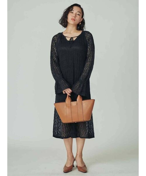 THE DAYZ TOKYO（ザデイズトーキョー）の「【THE DAYZ TOKYO】透かし編みニットワンピース（ワンピース・レディース・ブラック/ブラウン・FREE）」の8枚目の写真