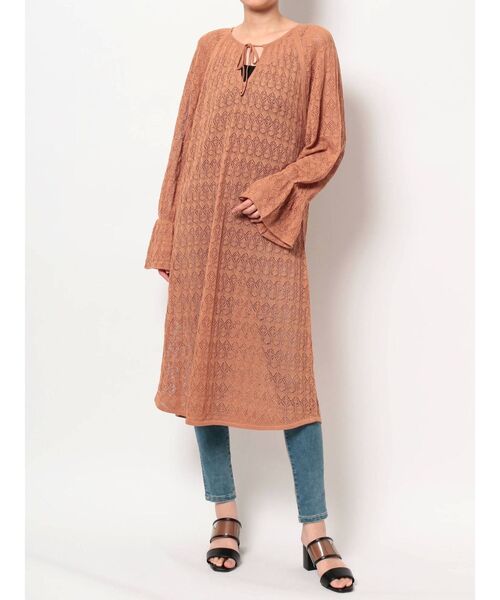 THE DAYZ TOKYO（ザデイズトーキョー）の「【THE DAYZ TOKYO】透かし編みニットワンピース（ワンピース・レディース・ブラック/ブラウン・FREE）」の5枚目の写真