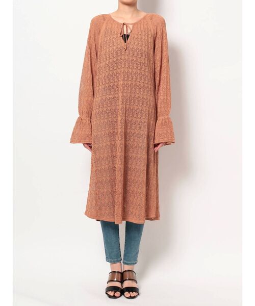 THE DAYZ TOKYO（ザデイズトーキョー）の「【THE DAYZ TOKYO】透かし編みニットワンピース（ワンピース・レディース・ブラック/ブラウン・FREE）」の7枚目の写真