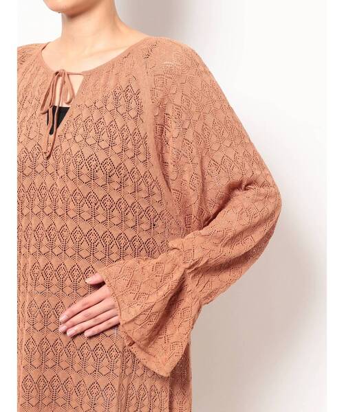 THE DAYZ TOKYO（ザデイズトーキョー）の「【THE DAYZ TOKYO】透かし編みニットワンピース（ワンピース・レディース・ブラック/ブラウン・FREE）」の17枚目の写真