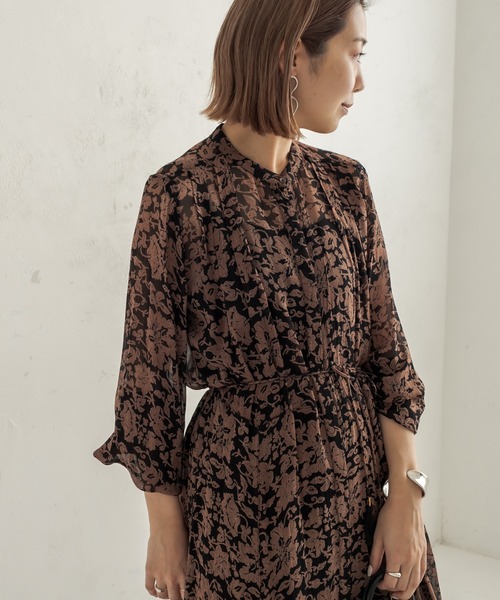 CAPRICIEUX LE'MAGE（カプリシューレマージュ）の「ビンテージフラワーワンピース（ワンピース・レディース・ブラック/ライム・FREE）」の11枚目の写真