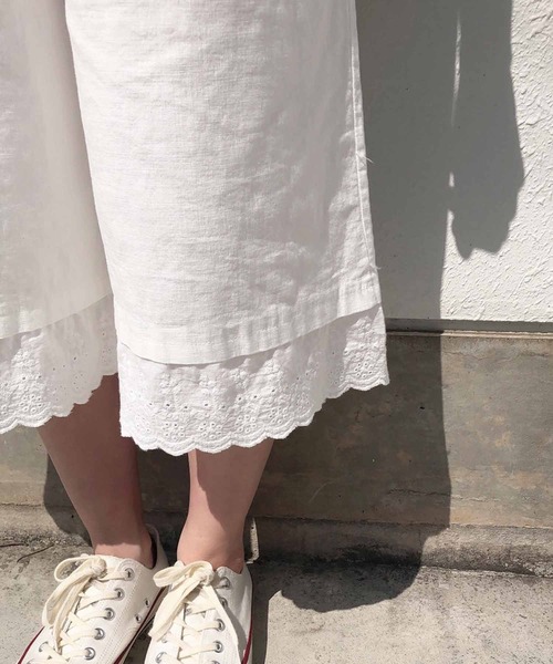 Clice de Paris（クリシェドゥパリス）の「K/裾レースパンツ（その他パンツ・レディース・オフホワイト・ONESIZE）」の4枚目の写真