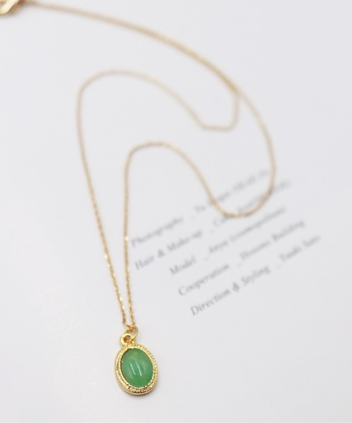 voov（ブーブ）の「ドロップ アクリルカラーシンプル ネックレス（ネックレス・レディース・グリーン/オレンジ/パープル/イエロー・フリー）」の10枚目の写真