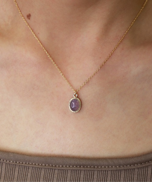 voov（ブーブ）の「ドロップ アクリルカラーシンプル ネックレス（ネックレス・レディース・グリーン/オレンジ/パープル/イエロー・フリー）」の14枚目の写真