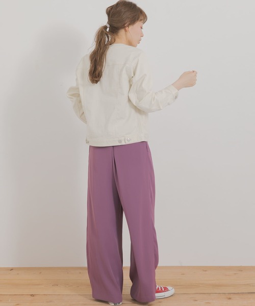 URBAN RESEARCH Sonny Label（アーバンリサーチサニーレーベル）の「ノーカラーコットンジャケット（ノーカラージャケット・レディース・ベージュ/オフホワイト/カーキ・FREE）」の17枚目の写真