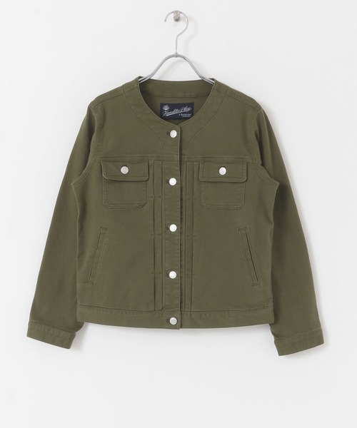 URBAN RESEARCH Sonny Label（アーバンリサーチサニーレーベル）の「ノーカラーコットンジャケット（ノーカラージャケット・レディース・ベージュ/オフホワイト/カーキ・FREE）」の21枚目の写真