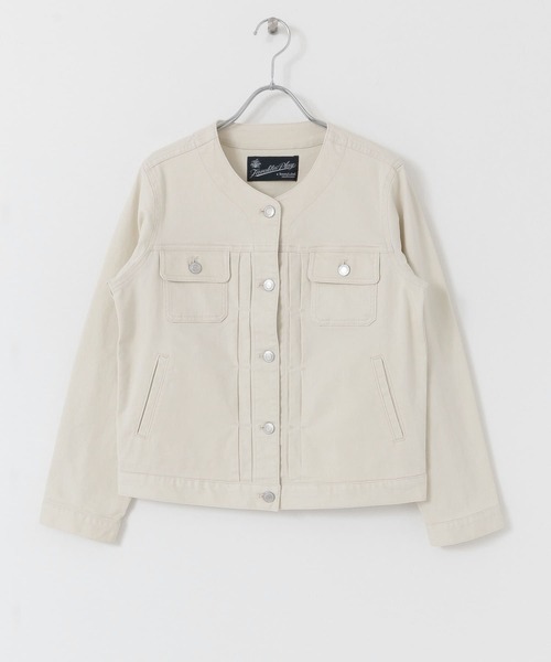 URBAN RESEARCH Sonny Label（アーバンリサーチサニーレーベル）の「ノーカラーコットンジャケット（ノーカラージャケット・レディース・ベージュ/オフホワイト/カーキ・FREE）」の22枚目の写真