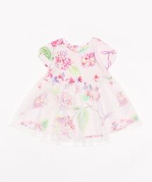 HAKKA KIDS | アジサイリボンプリント半袖Tシャツ(Tシャツ/カットソー)