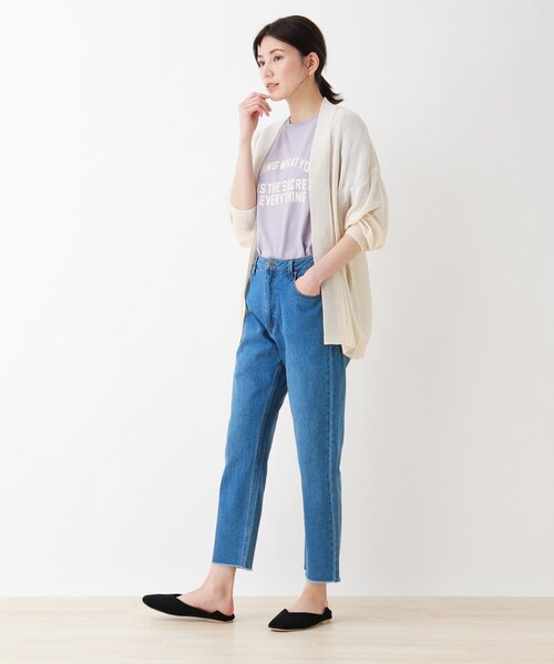 SHOO・LA・RUE(シューラルー)の「◆スラブトッパーカーディガン(カーディガン/ボレロ・レディース・ブラック/ブルー/グレー系8/ベージュ系その他7・02/03/04)」の12枚目の写真