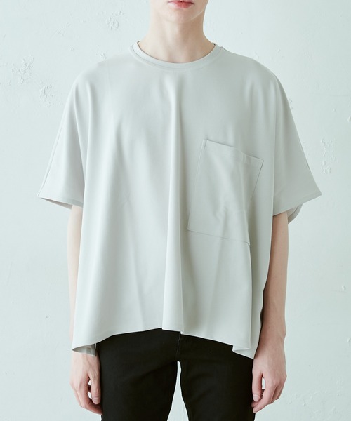 Lui's（ルイス）の「ポケット付ポンチョTシャツ（Tシャツ/カットソー・メンズ・ホワイト/オリーブ/ブラック・FREE）」の10枚目の写真