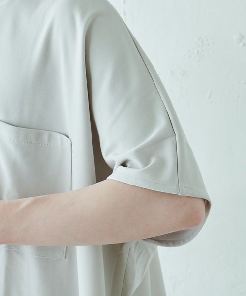 Lui's（ルイス）の「ポケット付ポンチョTシャツ（Tシャツ/カットソー・メンズ・ホワイト/オリーブ/ブラック・FREE）」の16枚目の写真