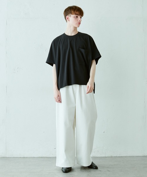 Lui's（ルイス）の「ポケット付ポンチョTシャツ（Tシャツ/カットソー・メンズ・ホワイト/オリーブ/ブラック・FREE）」の20枚目の写真