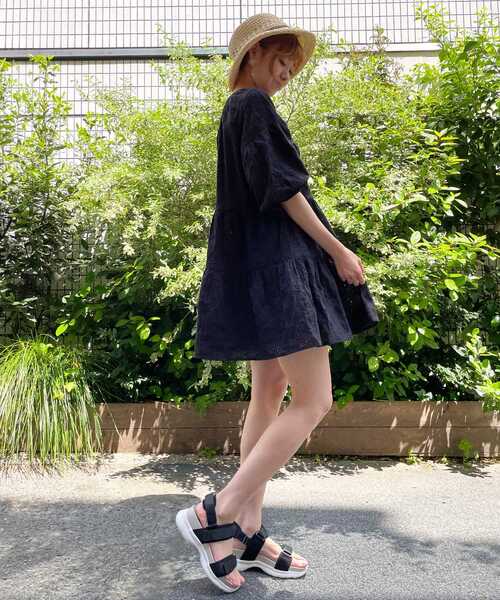 MAJESTIC LEGON（マジェスティックレゴン）の「レディレースチュニック（シャツ/ブラウス・レディース・ブラック/オフホワイト・SMALL/MEDIUM）」の17枚目の写真