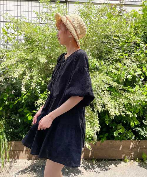 MAJESTIC LEGON（マジェスティックレゴン）の「レディレースチュニック（シャツ/ブラウス・レディース・ブラック/オフホワイト・SMALL/MEDIUM）」の4枚目の写真