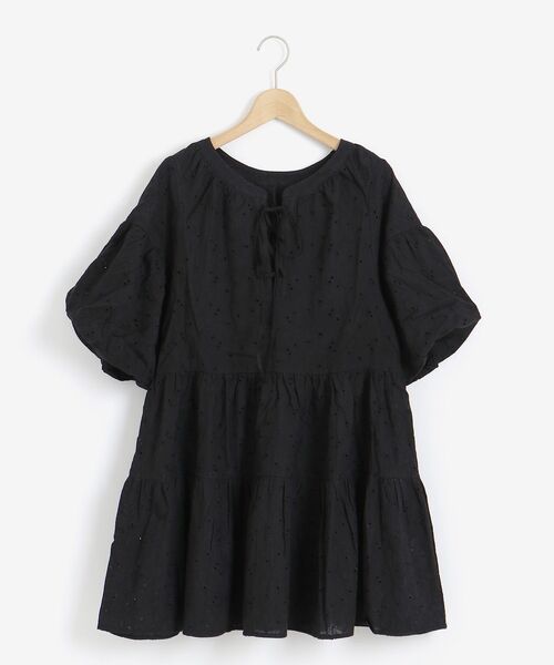 MAJESTIC LEGON（マジェスティックレゴン）の「レディレースチュニック（シャツ/ブラウス・レディース・ブラック/オフホワイト・SMALL/MEDIUM）」の12枚目の写真