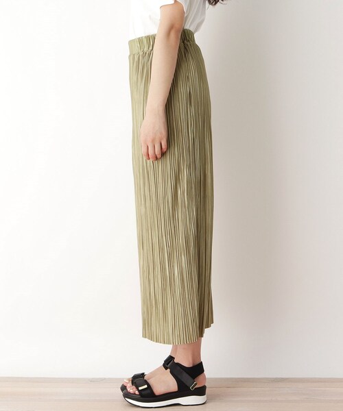 pink adobe(ピンクアドベ)の「◆【M-L】カットプリーツナロースカート(スカート・レディース・カーキ/ライトベージュ/レンガ・40/38)」の8枚目の写真