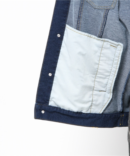 WEGO（ウィゴー）の「WEGO/フード付カットGジャン（デニムジャケット・レディース・ホワイト/ダークインディゴブルー/ライトインディゴブルー・FREE）」の10枚目の写真