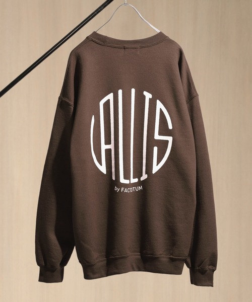 VALLIS by FACTOTUM（ヴァリスバイファクトタム）の「【VALLIS by FACTOTUM】別注サークルロゴスウェット（スウェット・メンズ・バーガンディー/ブラック/ネイビー/ブルー/グレー/ブラウン・LARGE/MEDIUM）」の4枚目の写真