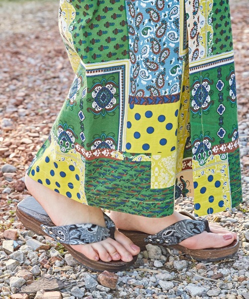 チャイハネ(チャイハネ)の「【チャイハネ】バグル柄パッチワーク風プリントセパレート浴衣(浴衣・レディース・オレンジ/ブルー/グリーン・FREE)」の21枚目の写真